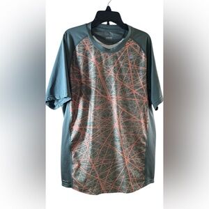 Reebok Gray and Orange Raglan Tee